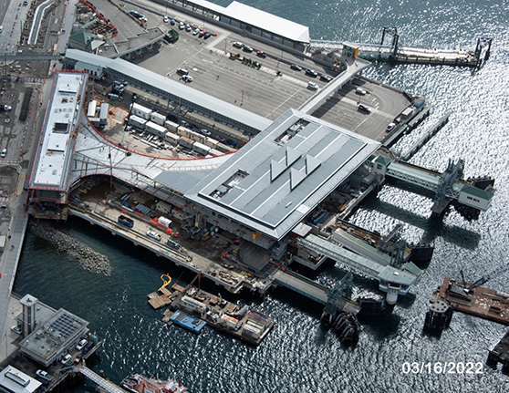aerial view of colman dock